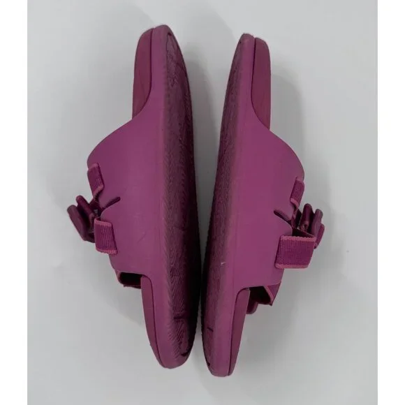 Chaco Kids Chillos Outskirt Fuchsia Slide Sandals K5 Durable Rubber Sole Casual - Picture 8 of 10